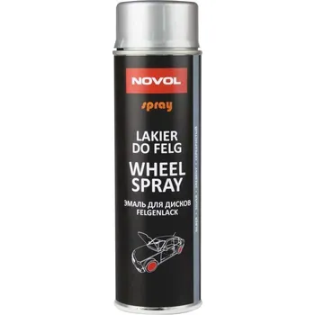 Barva ve spreji Novol 34102 Spray Wheel - Stříbrný lak na disky ve spreji 500ml