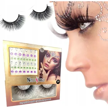 Péče o řasy a obočí UMĚLÉ ŘASY NA PÁSCE s ZIRKONY a křišťály