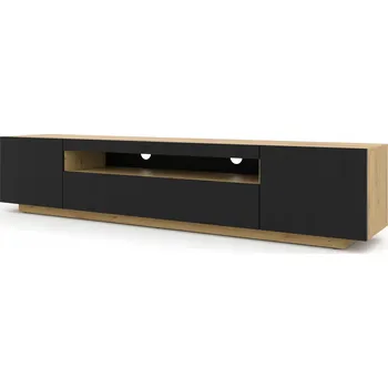 Televizní stolek TV stolek 200 cm stojící dub artisan černý