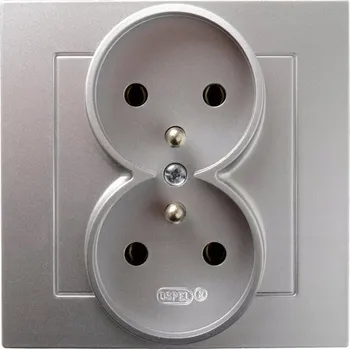 Elektrická zásuvka Elektrická Zásuvka Ospel stříbrná
