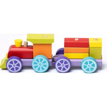 ostatní stavebnice Dřevěné vzdělávací Stavebnice Cubika Train 10 ks.