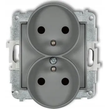 Elektrická zásuvka Šedá nástěnná Elektrická Zásuvka Karlik