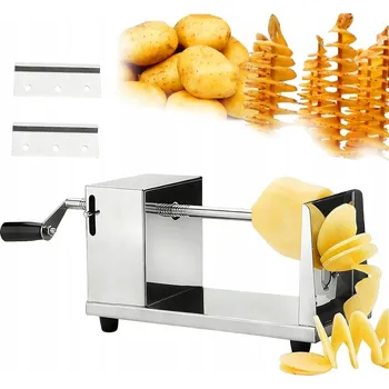 Kráječ na chleba KOVOVÝ STROJEK NA SPIRÁLOVÉ BRAMBORY, CHIPSY A HRANOLKY - SILNÝ
