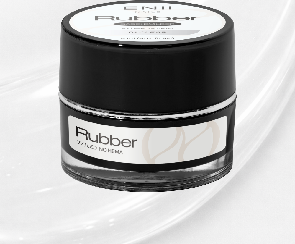 ENII NAILS RUBBER Base Clear 01 v kelímku NO HEMA and NO TPO 5 ml