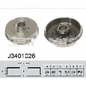 Brzdový buben Nipparts J3401026 Brzdový buben