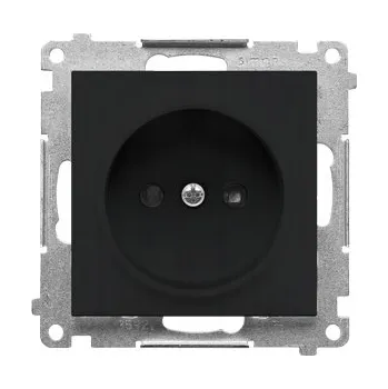 Elektrická zásuvka Elektrická Zásuvka zásuvka Kontakt-simon černá