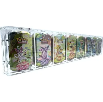 Karetní hra Akrylový box Pokémon 8x Tin - mini (Pokémon tin (mini) např. Prismatic Evolutions)