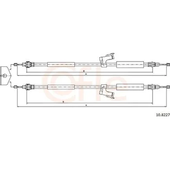 Lanko parkovací brzdy Lanovod parkovací brzdy COFLE 92.10.8227