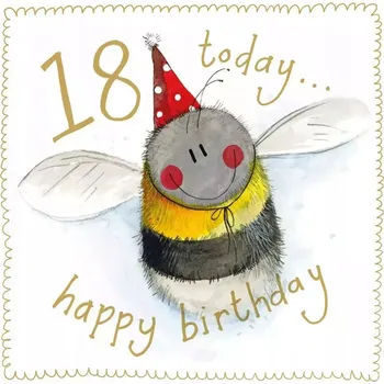 Dárek Pro Oslavence Přáníčko na Přání a Peníze Včelka K 18. Narozeninám