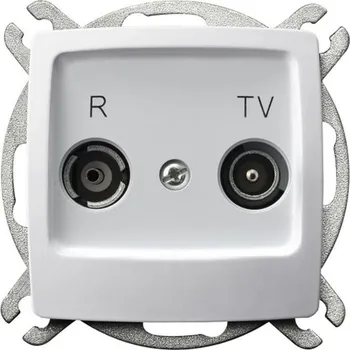 Elektrická zásuvka Anténní zásuvka nástěnná Ospel bílá