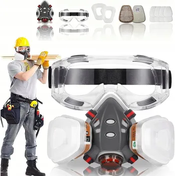 LAKÝRNICKÁ MASKA POLOMASKA OCHRANNÁ PROTIPRACHOVÁ FILTRY VLOŽKY BRÝLE