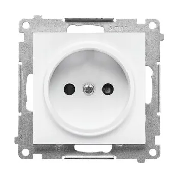 Elektrická zásuvka SIMON 55 BÍLÁ MAT ZÁSUVKA JEDNODUCHÁ BEZ UZEMNĚNÍ TG1CZ.01/111
