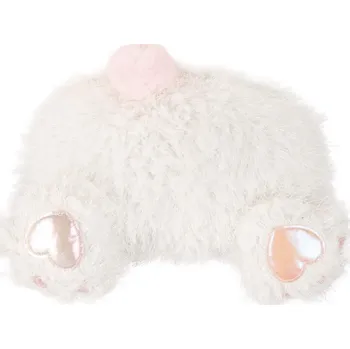 Dekorativní polštářek Dekorační polštář bílý králičí zadeček – 38x14x27 cm