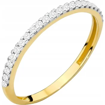 Prsten ZLATÝ PRSTÝNEK Snubní prsten Au 585 se Zirkony vel. 18