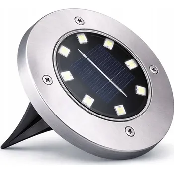 Venkovní osvětlení SOLÁRNÍ ZAHRADNÍ LAMPA LED DISK ZAPICHOVACÍ IP65 BÍLÉ SVĚTLO 1 KS