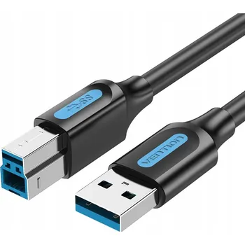 Datový kabel USB-A kabel Vention COOBH na USB-B, černý, 2 m