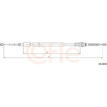 Lanko parkovací brzdy Lanovod parkovací brzdy COFLE 92.10.6043