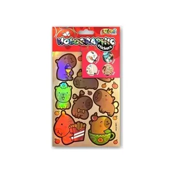 samolepka SAMOLEPICÍ DEKORAČNÍ SAMOLEPKY HOLOGRAFICKÝ EFEKT KAPYBARA KAPYBARA