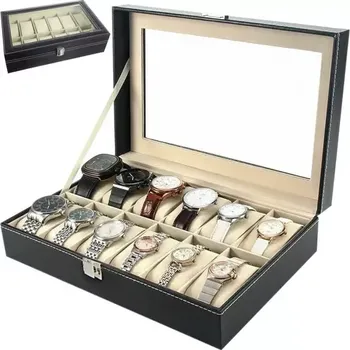 Box na hodinky Organizér na 12 hodinek, náramků nebo šperků