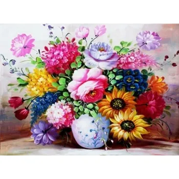 Obraz Diamantové vyšívání Květiny Kytice Slunečnice Diamond Painting Mozaika