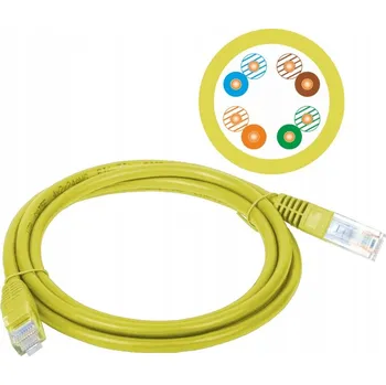 Síťový kabel Patchcord Alantec U/UTP 5e RJ45 / RJ45 1 m žlutý