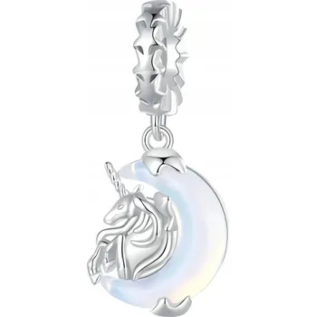 Přívěsek Přívěsek CHARMS STŘÍBRO 925 Jednorožec Měsíc Opálový Magický Přívěsek