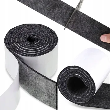 Podložka pod nábytek Plst samolepicí Mobes černý 10x100 cm 5 mm