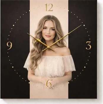 Hodiny Hodiny z vlastní fotografie – moderní 2 - 20x20 cm / Plast / Klasický