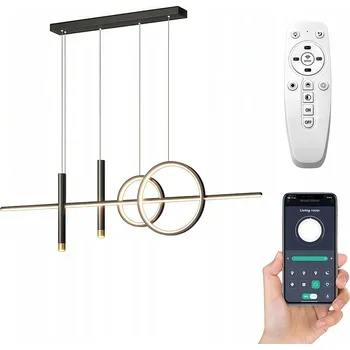 Závěsné svítidlo DL DARMAT LIGHT žluté, 5-bodové LED, 100 cm, stmívatelné