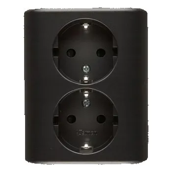 Elektrická zásuvka Zásuvka nástěnná Kontakt-simon černá