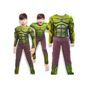 Karnevalový kostým KOSTÝM HULK PRO CHLAPCE NA PLES, KARNEVAL, PÁRTY KOSTÝM velikost 98-110