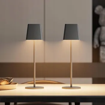 Lampička K-BRIGHT 2 LED STOLNÍ LAMPY BEZDRÁTOVÉ ČERNÉ RGB