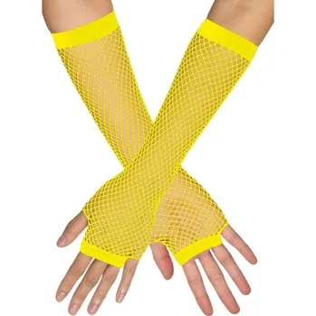 Rukavice síťované neon žluté