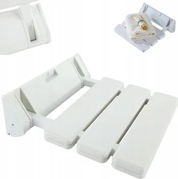 Koupelnové sedátko SKLÁDACÍ KOUPELNOVÁ LAVICE MONTÁŽ NA ZEĎ SEDÁTKO DO SPRCHY 130KG