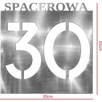 Obraz Adresní tabulka číslice nerezová ocel 20x25cm číslo domu ulice CNC laser