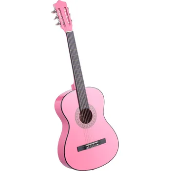 Klasická kytara Vevor Klasická kytara 960 mm, lipové dřevo, nylonové struny, pouzdro, růžová
