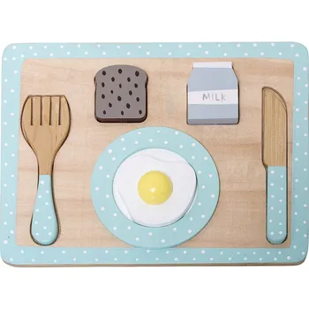 Dřevěná hračka Dřevěná sada jídla - snídaně Bloomingville