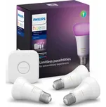 Startovací sada Philips Hue + 3 žárovky E27 9W RGBW