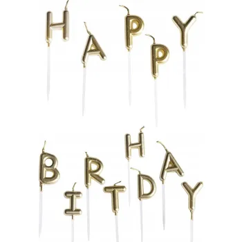 Dortová svíčka Svíčky s nápis HAPPY BIRTHDAY