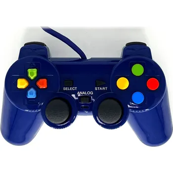 Hra Drátový ovladač pro PS1 a PS2 - Rainbow modrý, nový