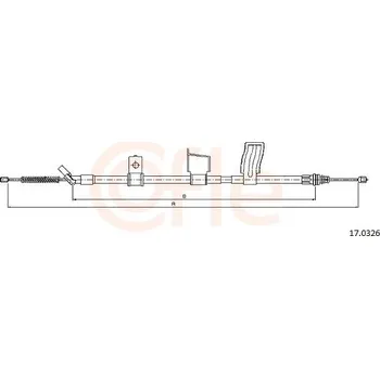 Lanko parkovací brzdy Lanovod parkovací brzdy COFLE 92.17.0326