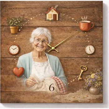 Hodiny Hodiny z vlastní fotografie – prkna - 20x20 cm / Plech - hliníkový sendvič / Přehnané rysy