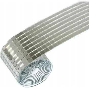 Lepicí páska Samolepicí páska DISCO zrcadlová ozdobná stříbrná párty karneval