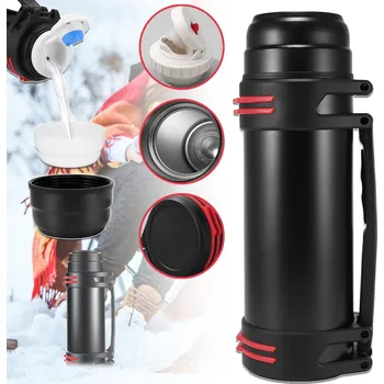 Termoska TERMOSKA S HRNÍČKEM 1,6L, NEPROPUSTNÝ, LAHEV NA NÁPOJE Z NEREZOVÉ OCELI