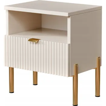 Noční stolek NOČNÍ STOLEK PŘEDNÍ RÝHOVANÝ NOČNÍ STOLEK KAŠMÍR ZLATÉ NOHY