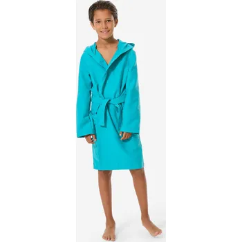 Chlapecké oblečení DECATHLON Dětský koupací župan s kapucí z mikrovlákna skladný 4-5 LET MODRÁ