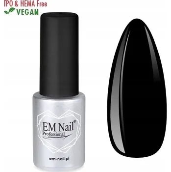 Lak na nehty Hybridní lak barevný lak EM Nail black beauty 6 ml