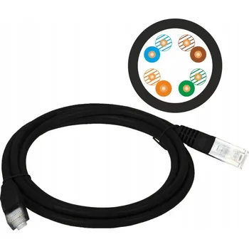 Síťový kabel Patchcord Alantec U/UTP 5e RJ45 0,5 m černý