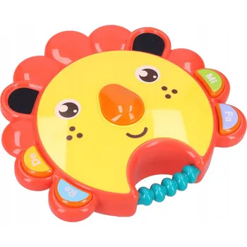 Dětské interaktivní piánko Lev s melodiemi, 15 cm, světelné efekty, přepína