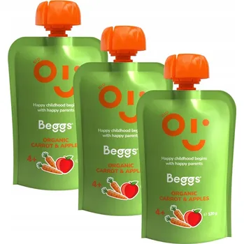 3x Beggs BIO Mrkev a jablka (120 g)